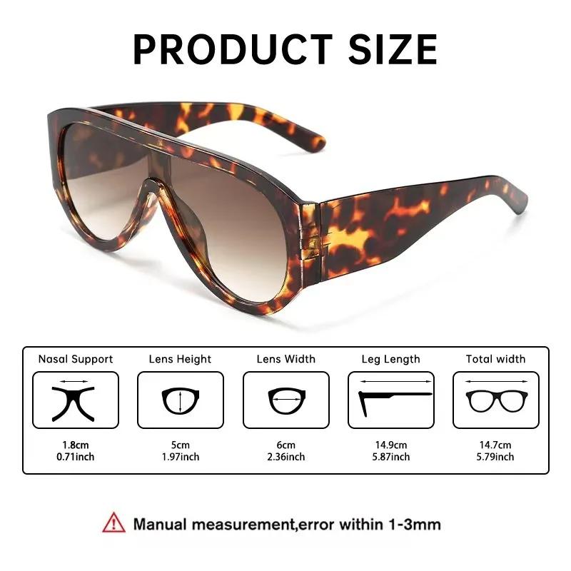 New Oversized Ladies's Pilot Sunglasses Vintage Double Bridge Sun Glasses Ladies Trendy  Design Outdoor Shades UV400 Eyewear