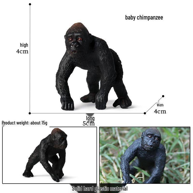 Children's Cognitive Simulation Primate Model: Gorilla & Golden Snub-nosed Monkey Wildlife Toy