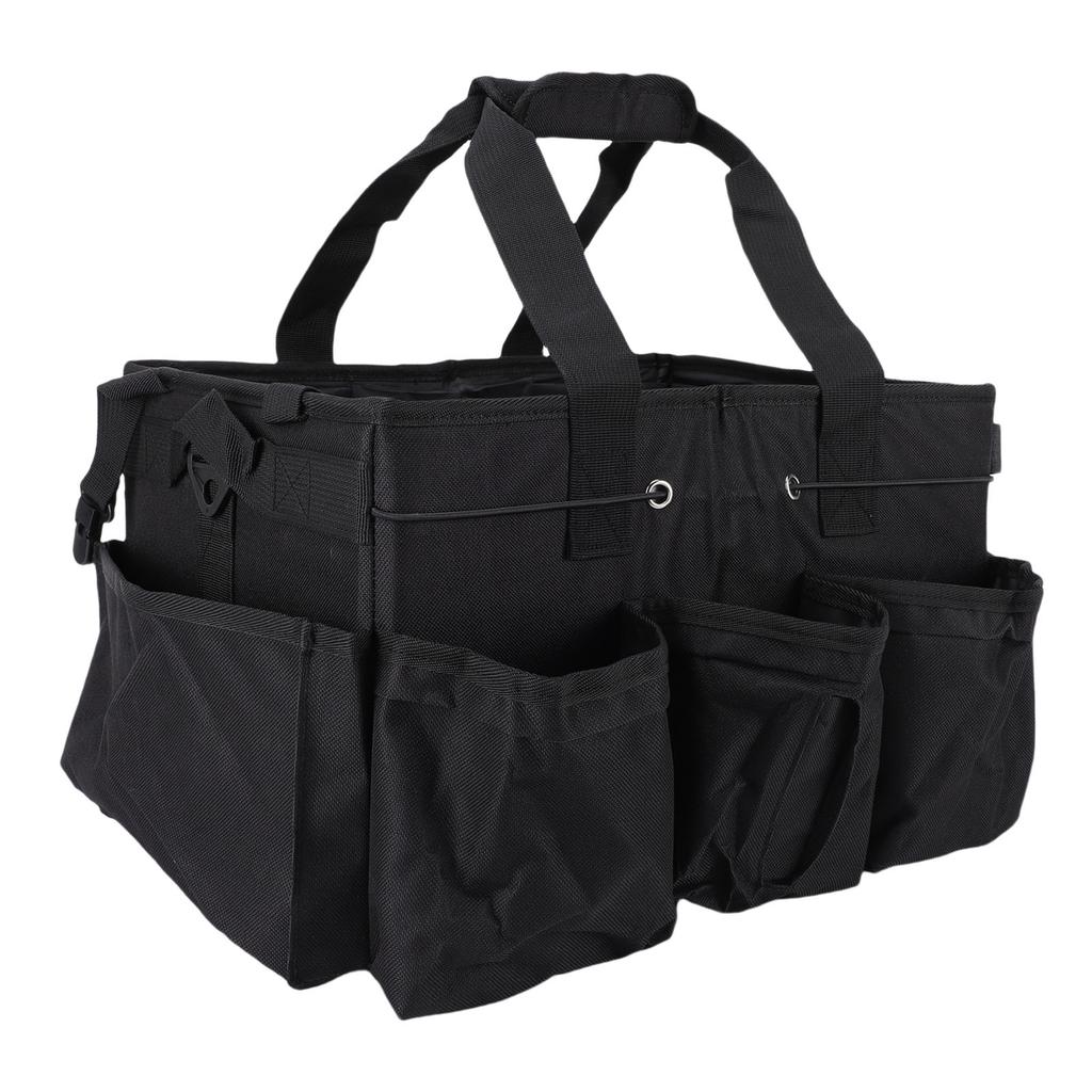 Cleaning Bag Water Proof Wearable Cleaning Caddy with Handle Adjustable Shoulder Strap Dividers for Cleaner Housekeeper
