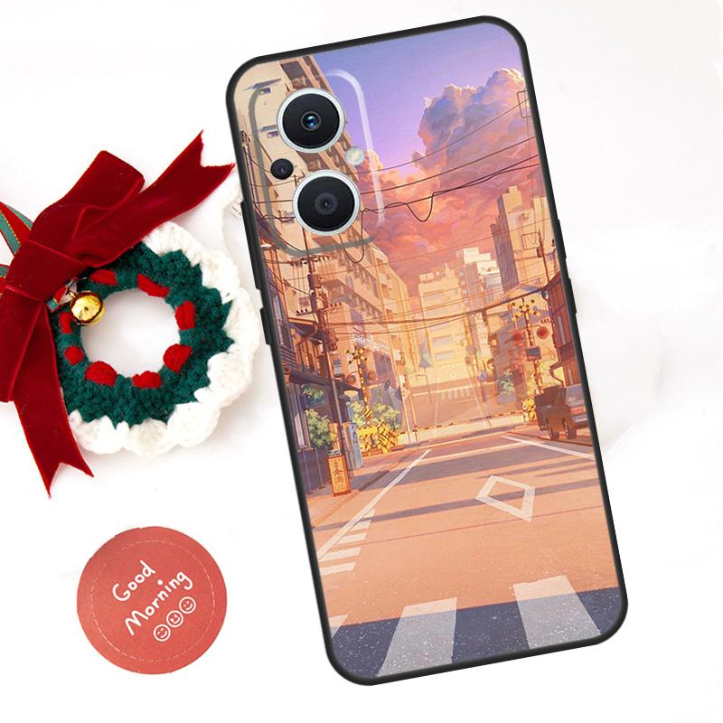 Manga Anime Street Funda For OPPO Reno 13 F 14 10 11 12 Pro 12F 11F 14F 7 8 Lite OPPO Find X9 X8 X6 X5 Pro Case