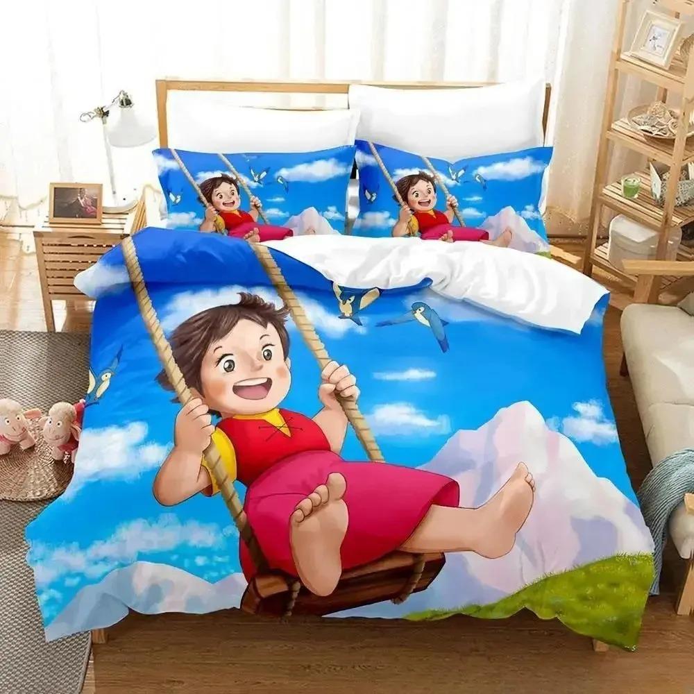 

Heidi The Girl From The Alps Bedding Set Single Twin Full Queen King Size Bed Set Adult Kid Bedroom Duvet cover Sets 3D Anime 150*200cm 3pcs