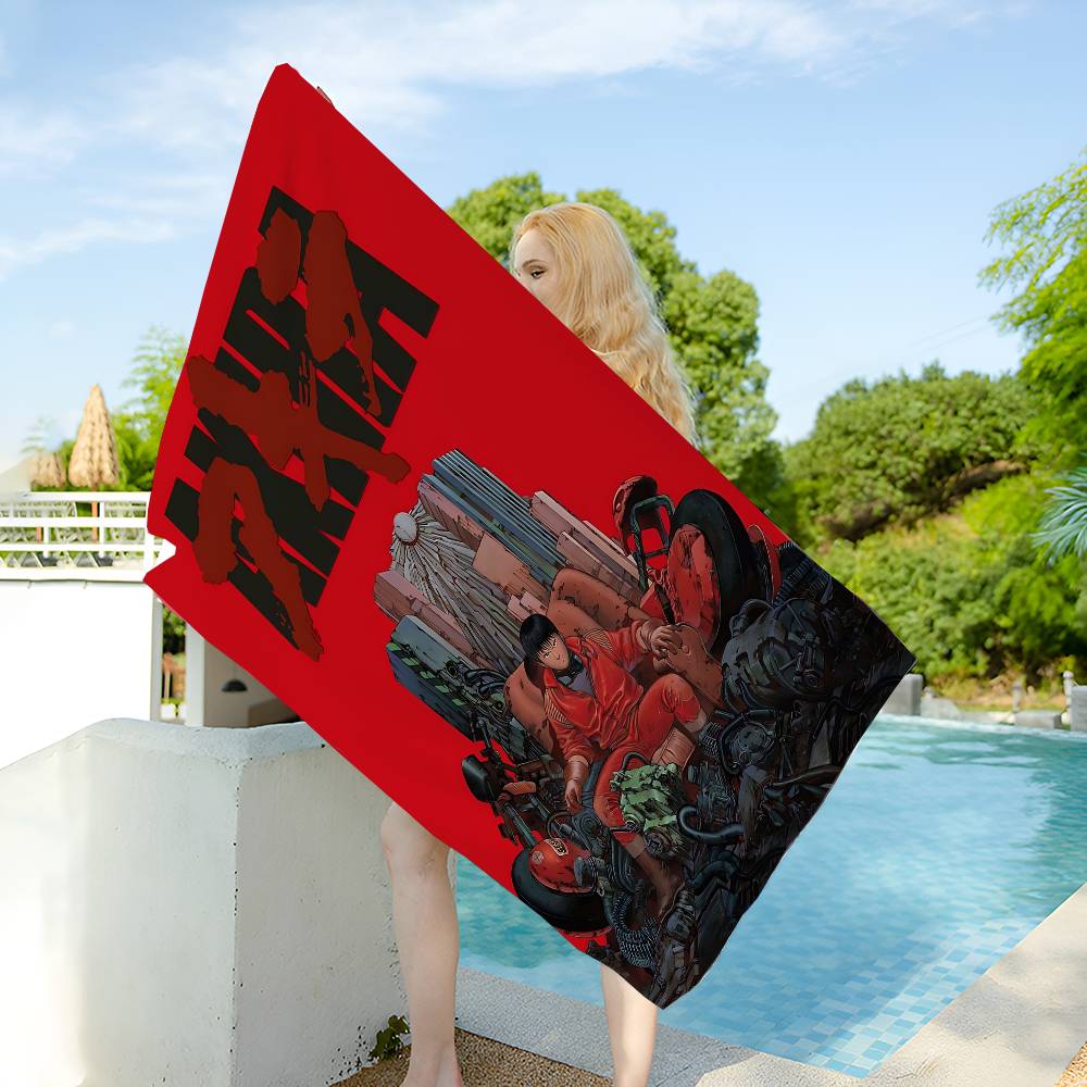Classic Anime A-Akira Microfiber Beach Towel Absorbent Quick dry Soft Yoga Swimming Resort Mountain Climbing Towel