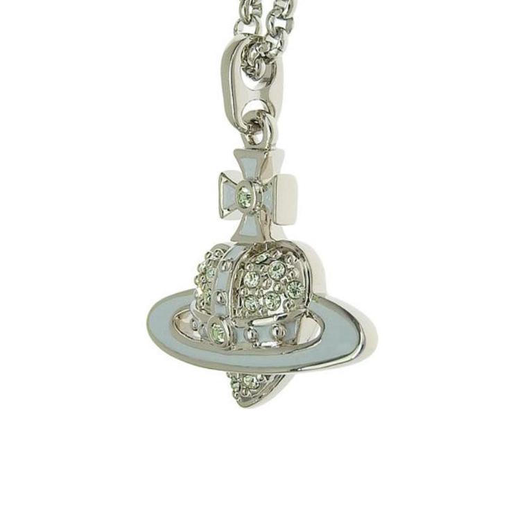 

Vivienne Westwood Reverse Heart Saturn Design Pendant Necklace Unisex necklace Silver Blue 6302039O02P594 Basic Packaging-Dust Bag+Box