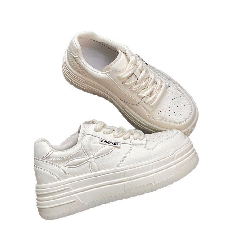 2025 new thick-soled heightening little white shoes women's autumn versatile shoes small fragrant style casual sports breadboard shoes