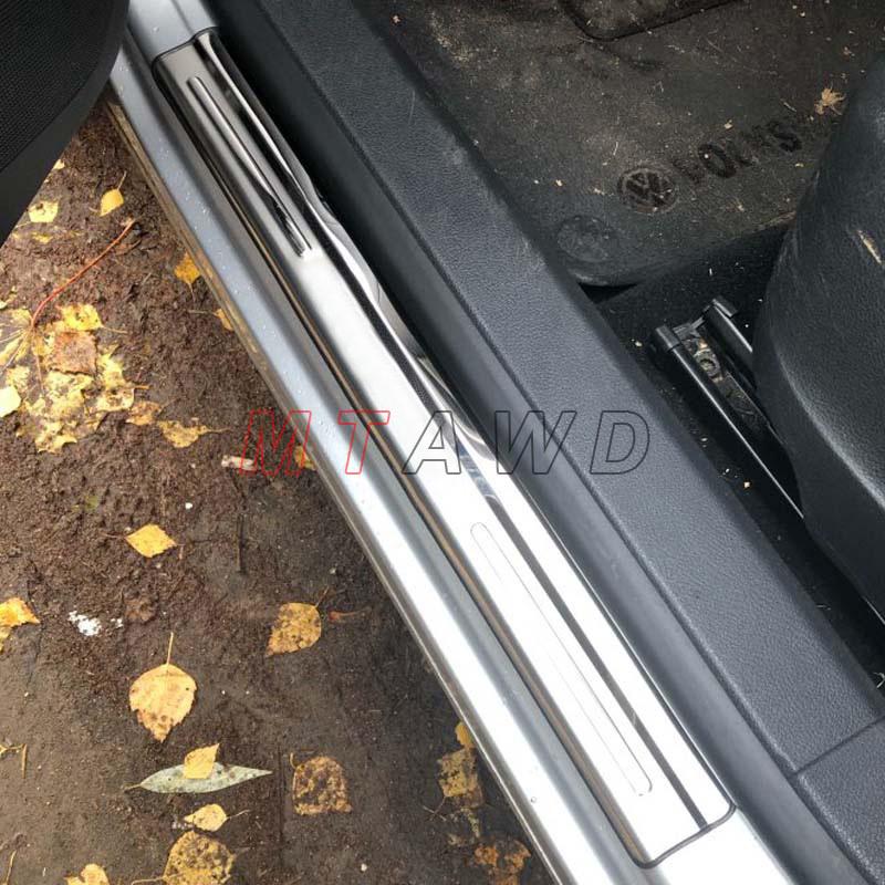 For Volkswagen/Vw Tiguan MK1 Accessory 2010-2014 2015 Stainless Chrome Car Door Sill Scuff Plate Protector Cover Trim Styling