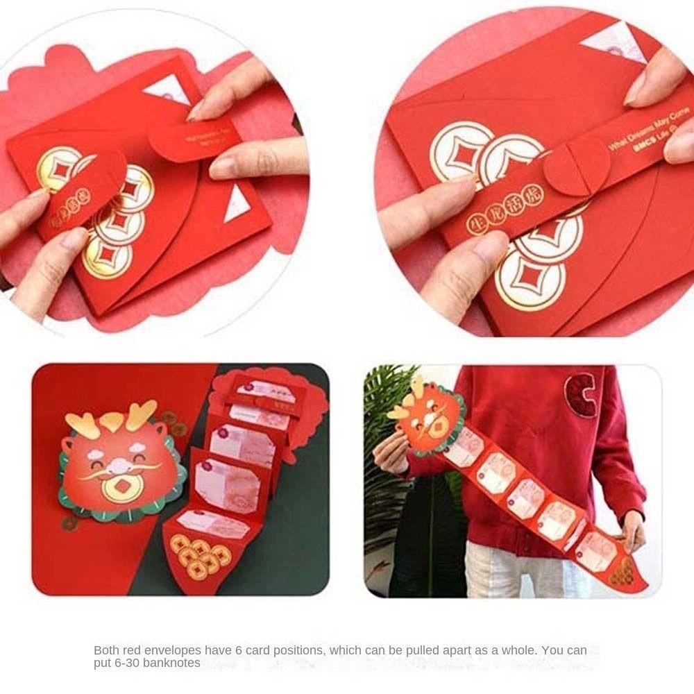 DIY Card Packing Chinese Folding Red Envelope Spring Festival Supplies Celebration Party