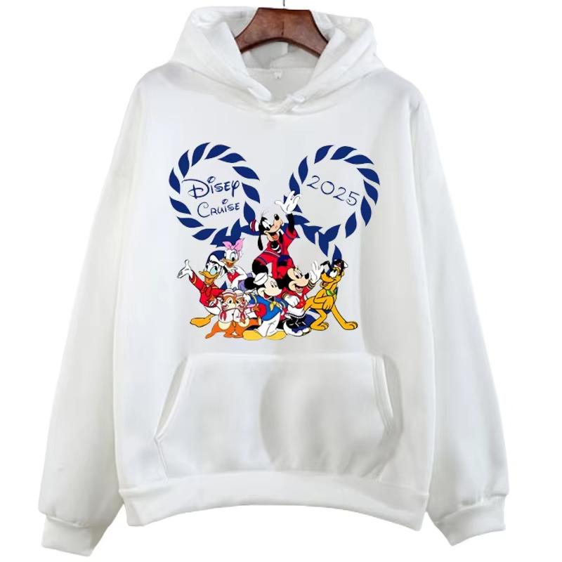 Fashion 2025 Disneyland Travel Graphic Hoodies Disney Family Vacation Printed Hoodies Autumn Pullover Tops Women Sweatshirt