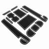 12 SZTUK Zestaw Mat Wykładzinowych Konsoli Przedniej Czarno-Biały Elastyczny Zamiennik dla Suzuki Swift 2018?2020