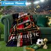 Custom Name Sheffield FC Fulham Pride Blanket Lightweight Ideal Bedding Blanket Perfect for Travel, Camping, Living Rooms, Sofas, Christmas Gift