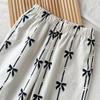Girls' Stylish Pure Cotton Printed Set New Summer Children'S Halter-Neck Top And Wide-Leg Pants Two-Piece Set