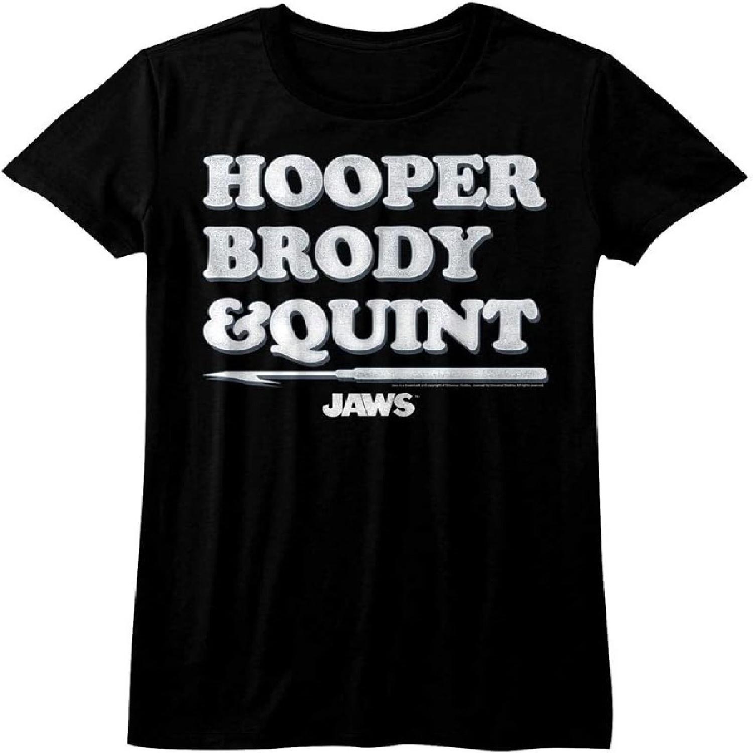 American Classics Juniors Jaws 1970s Shark Thriller Film Movie Spielberg Orca Crew T-Shirt - Large - Black XXXXXL чёрный