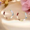 Korean Fashion Colorful Enamel Mini Metal Round Hoop Earrings For Women Daily Wear Party Sexy Sweet Ears Accessories