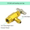 2Pack R134A Self-Sealing Can Tap Valve Refrigerant Dispenser Tool Bottle Opener, with 1/2" Female Right Hand Thread, 1/4" SAE Male Connector T Handle
