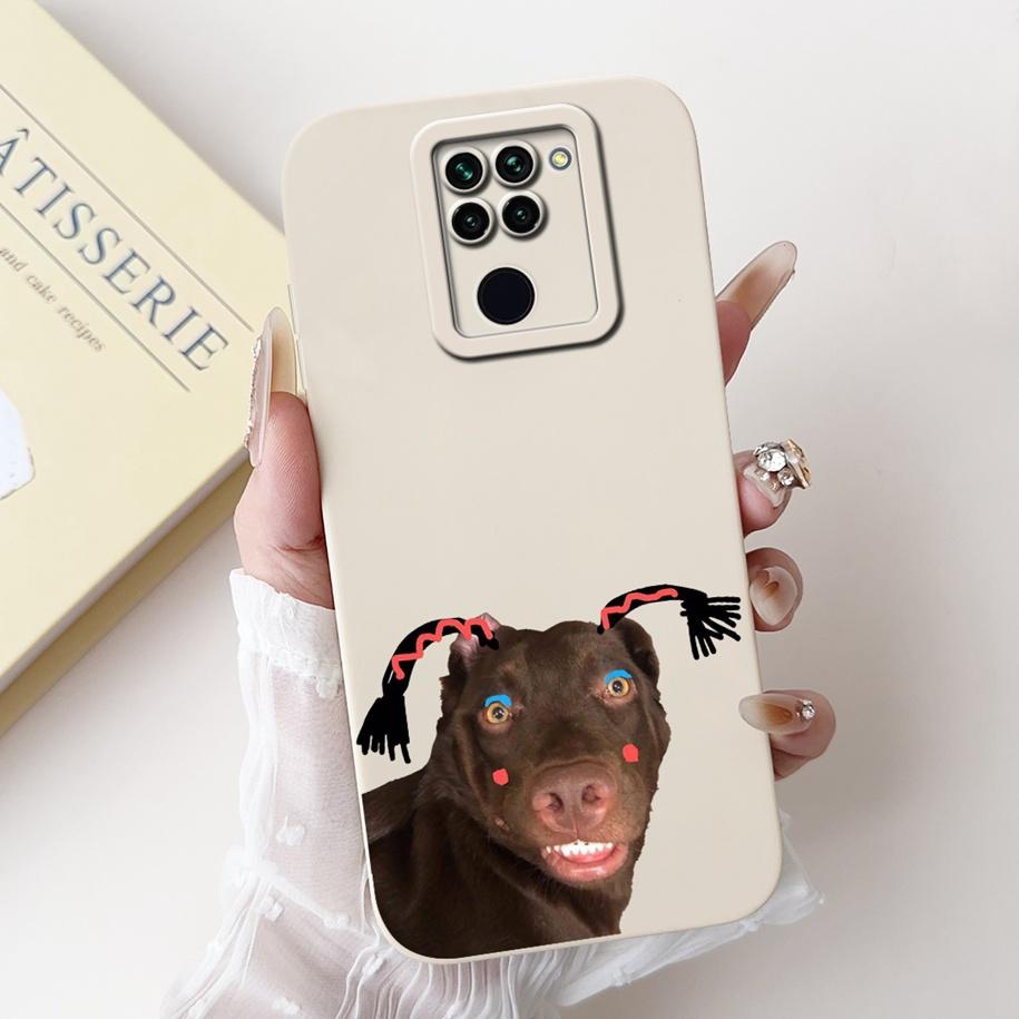 For Xiaomi Redmi Note 9 Case Cute Cartoon Panda Rabbit Liquid Silicone Shockproof Bumper on Xiomi Redmi Note 9 Cover Note9 Funda