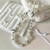 Cartoon Pearl Bowknot Phone Lanyard Anti-lost Detachable Love-heart Butterfly Phone Keychain Phone Chain Wrist Strap