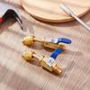 2 Pcs R32 R454B Refrigerant Adapter 1/4" Female Flare X 1/4" Male Flare Ball Valve Hose Adapter Brass Compact HVAC Low Loss Fittings for R32 R454B
