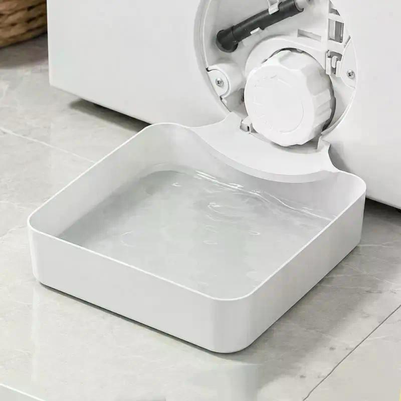 Vassoio di scarico per lavatrice Imbuto di scarico Stampa 3D Vassoio antigoccia Per la pulizia dei filtri del lanugine Vassoio di raccolta dell'acqua Ferma fuoriuscite sul pavimento
