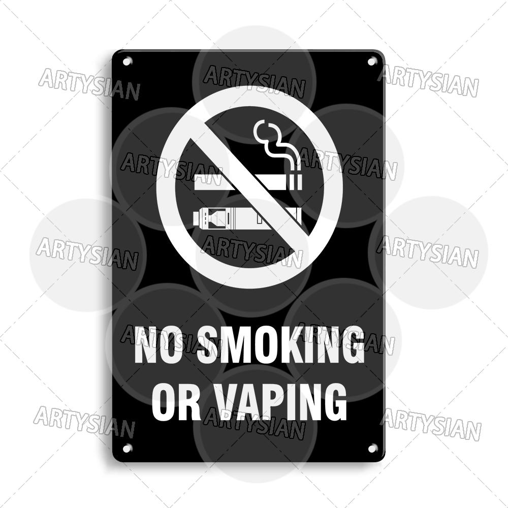 No Smoking Metal Sign Smoke Free Prohibition Warning Sign No Vaping Smokefree Plaque