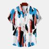 Zomer-casual bloemenprintontwerp voor heren in Hawaiiaanse stijl met korte mouwen en strandvakantie