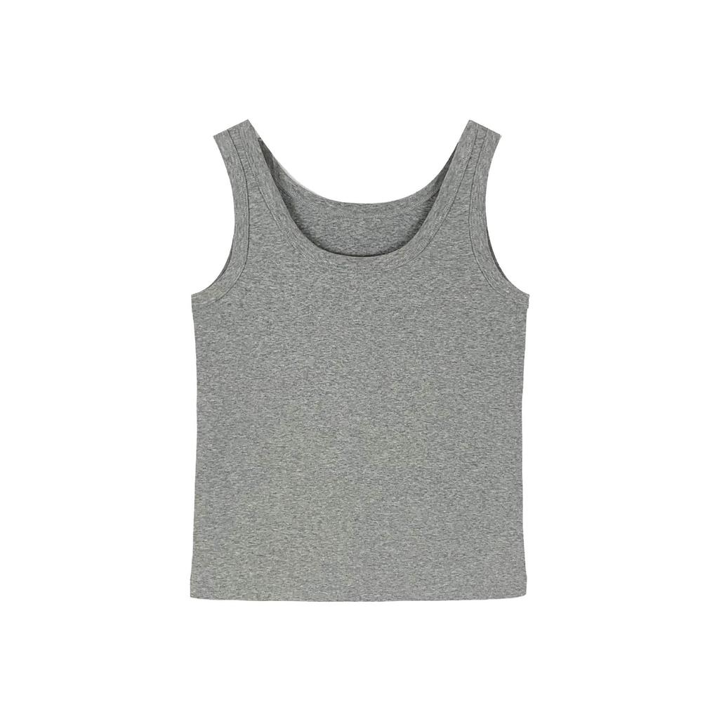 MOXI Women's 2026 Spring Korean-Style U-Neck Sleeveless Vest Top