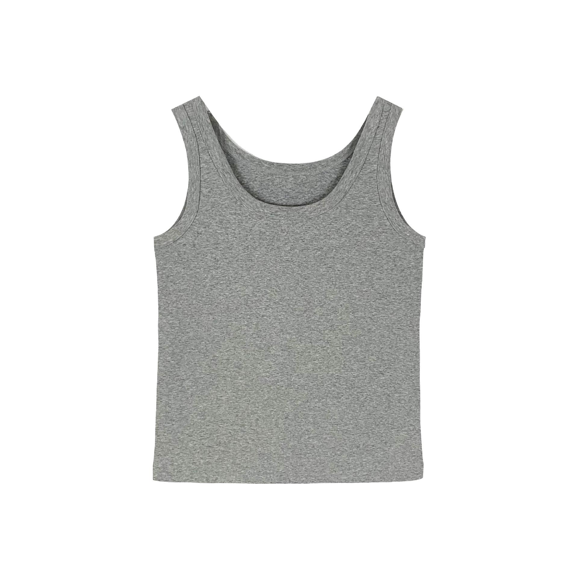 Shisanhang Women s Spring Korean U-neck Vest Top One Size скалистый серый