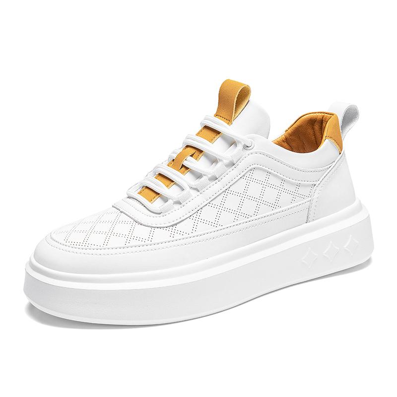 

Новые кожаные мужские повседневные туфли высокого качества, удобные кроссовки с мягкой подошвой, классические прогулочные туфли на шнуровке для мужчин, белые туфли Hombre 44