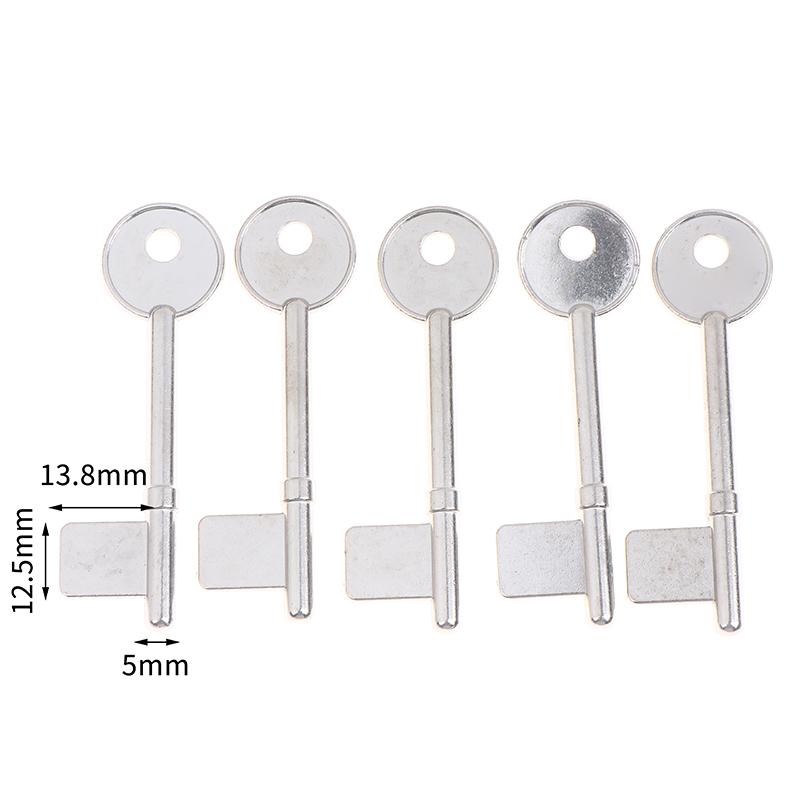 5Pcs Vault Zinc Alloy Flagpole Safe Key Single-Bitt Key Blank House Key Blanks For  Special Old Doors Key Emb
