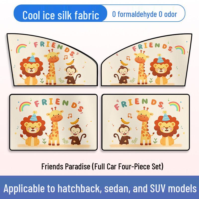 Magnetic Car Window Sun Shade: Children's Heat Insulation, Privacy, Baby Blackout, Retractable Curtain