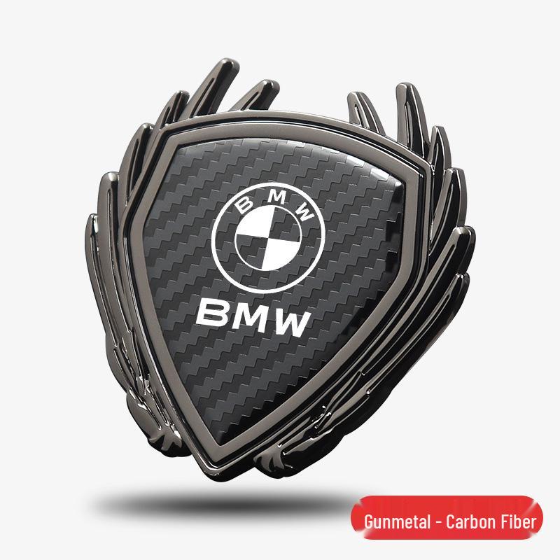 Emblematy BMW Serii 2: Metalowe Emblematy Skrzydła, Naklejki Dekoracyjne na Boczne Szyby do Modeli 225L, 225i, 220i.