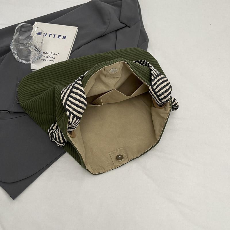 Women's Bag Lightweight Corduroy Shoulder Bag Large Capacity Tote Bag Student Class Crossbody Bag