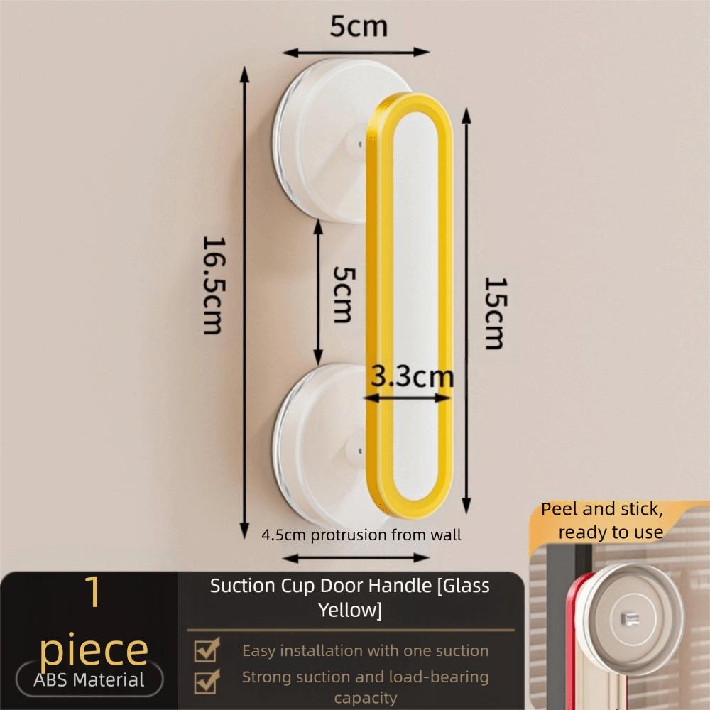 

Strong Adhesion Suction Cup Door Handle No Drilling Required Universal Suction Cup Handle Cabinet жовтий