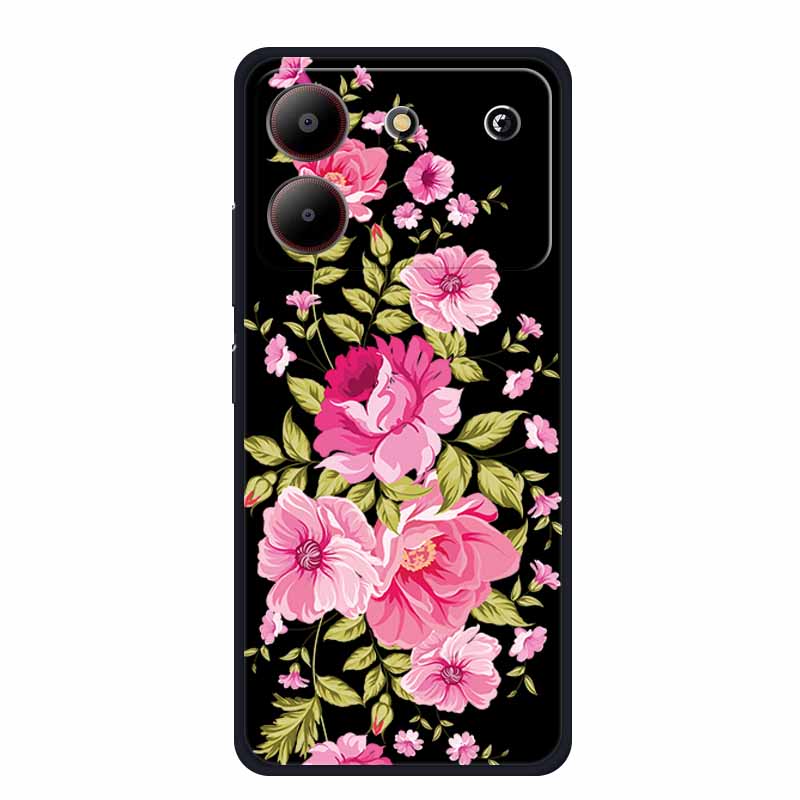For ZTE Blade A54 Case Cute Cartoon Cat Black Silicone Soft Phone Case For ZTE Blade A54 4G Back Cover Case A 54 6.6" Funda Capa
