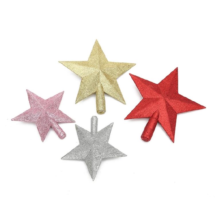 2Pcs Shimmering Star Tree top Ornament Glittering Star Tree top Accent For Small Christmas Tree Embellishment