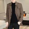 Men's Mid-Length Trench Coat, Autumn Korean Style Jacket, Simple Design, 9 Colors Available