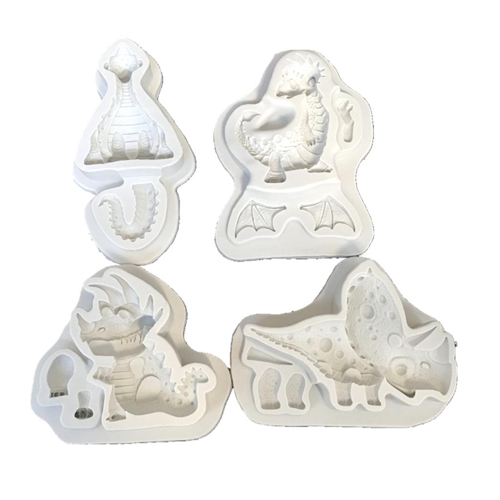 DIY Dinosaur Silicone Molds Triceratops Shape Fondant Mold Biscuit Cookie Baking Mold Chocolate Decor Handmade Mold