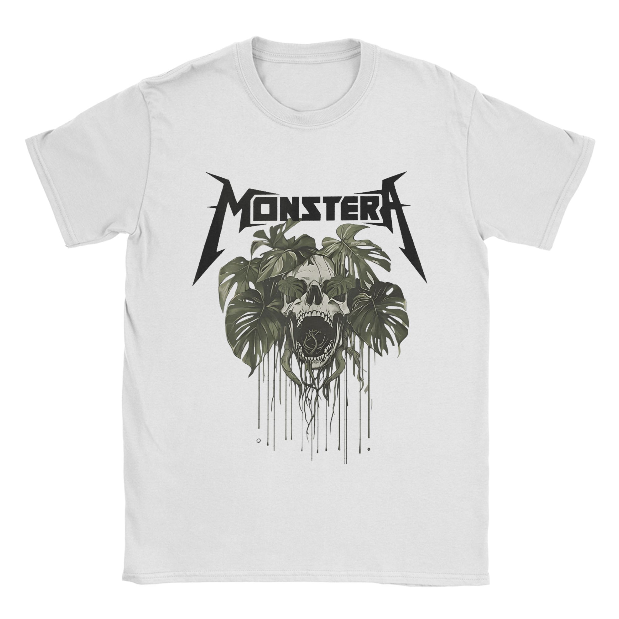 

Monstera Funny Skull Plant Lover Grunge Gardener Skeleton T Shirt Beach Cotton TShirts For Unisexs Hippie Design Tee Shirt Gift 4XL