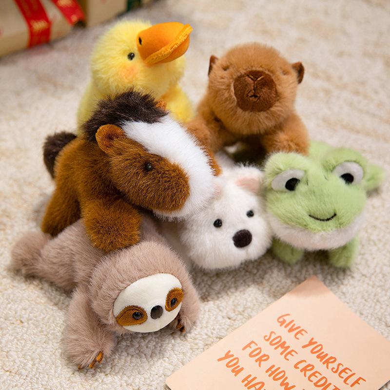 Cute animal capybara sloth refrigerator sticker plush toy doll magnet duckling doll doll doll