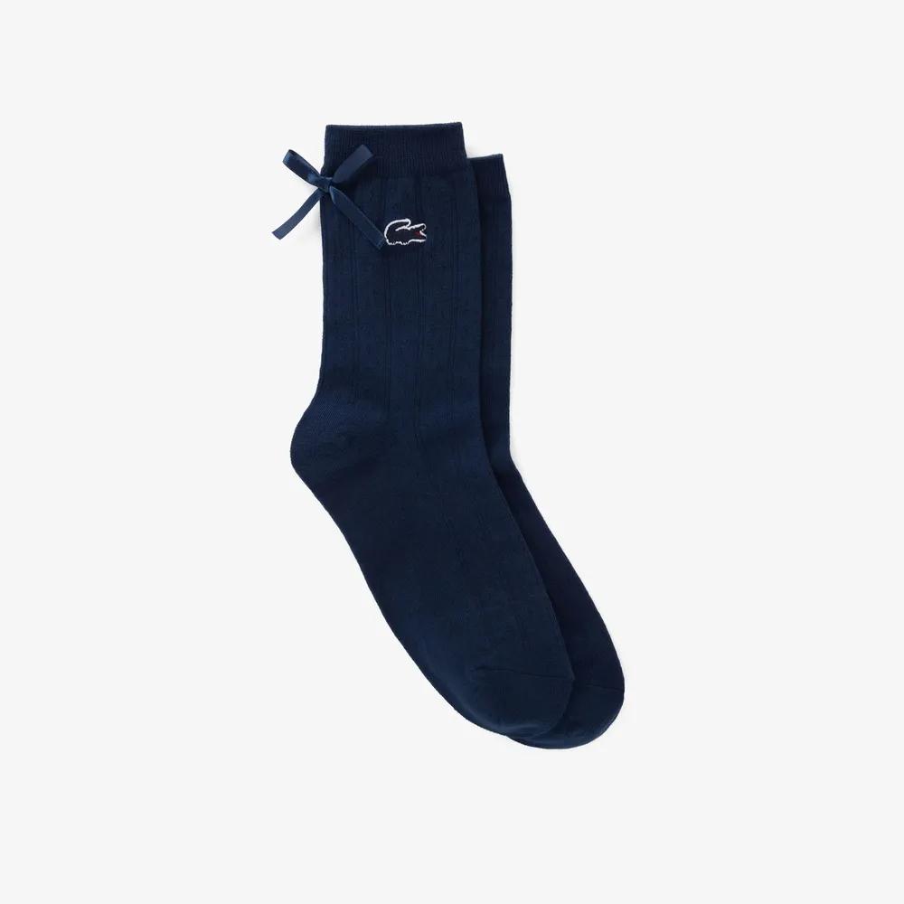 Women's Ribbon Point Curly Socks RA195E-56G-70V