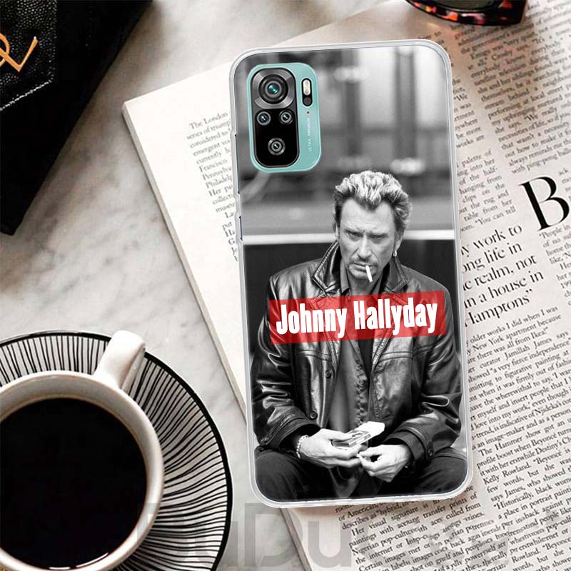 Johnny Hallyday Music Cover For Xiaomi Redmi Note 13 12S 12 11 11S 10S 10 Pro Plus Phone Case 11E 11T 9 9S 8T 8 + Print Coque Re