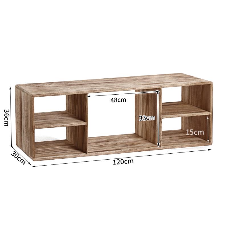 Solid Wood Storage Cabinet with Wide Shelves,Modular Cube Organizer Shelf, Large Capacity Floor Bookcase for Living Room Bedroom