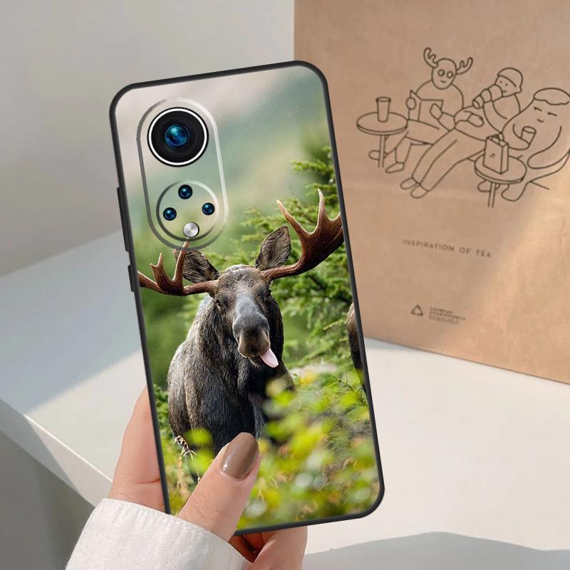Stag Bull Moose Reindeer Deer For Honor Magic 8 5 6 7 Pro Case For Honor 400 200 Lite 50 70 90 X8c X8b X9a X9b X9c X9d Win