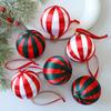 Weihnachtsbaum Anhänger Verschiedene Farben Weihnachtsbaumkugel Ornamente Weihnachten Dekoration Kugeln Charmante Rot-Weiß Gestreifte Kugeln