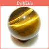 Premium Natural Tiger Eye Quartz Crystal Sphere 2040mm In Dark Yellow Color