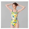 One-piece Sports Racing Tight-fitting Waist Fashion Flower Print Sexy Leaky Back Slimming Swimsuit Women