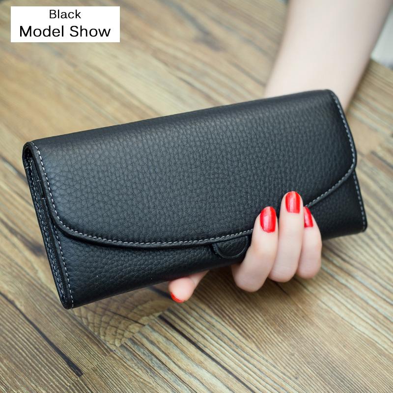 Длинные кошельки из 100% натуральной кожи для женщин — фото 6