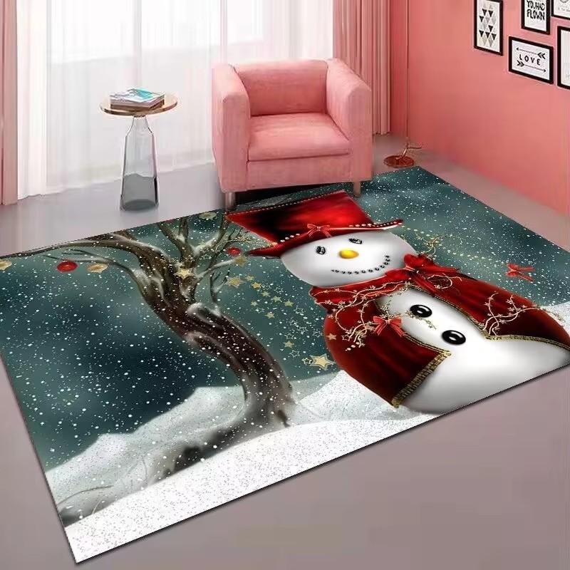 Christmas Series Home Carpets Living Room Sofa Decoration Bedroom Bedside Area Rugs Anti Slip Washable Coffee Table Floor Mat