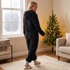Women's Hooded Pajama with Zipper - Warm Plush Sleepwear