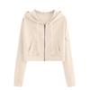 Felpa Corta Casual da Donna con Cappuccio Manica Lunga Pullover Largo per l'Uso Quotidiano