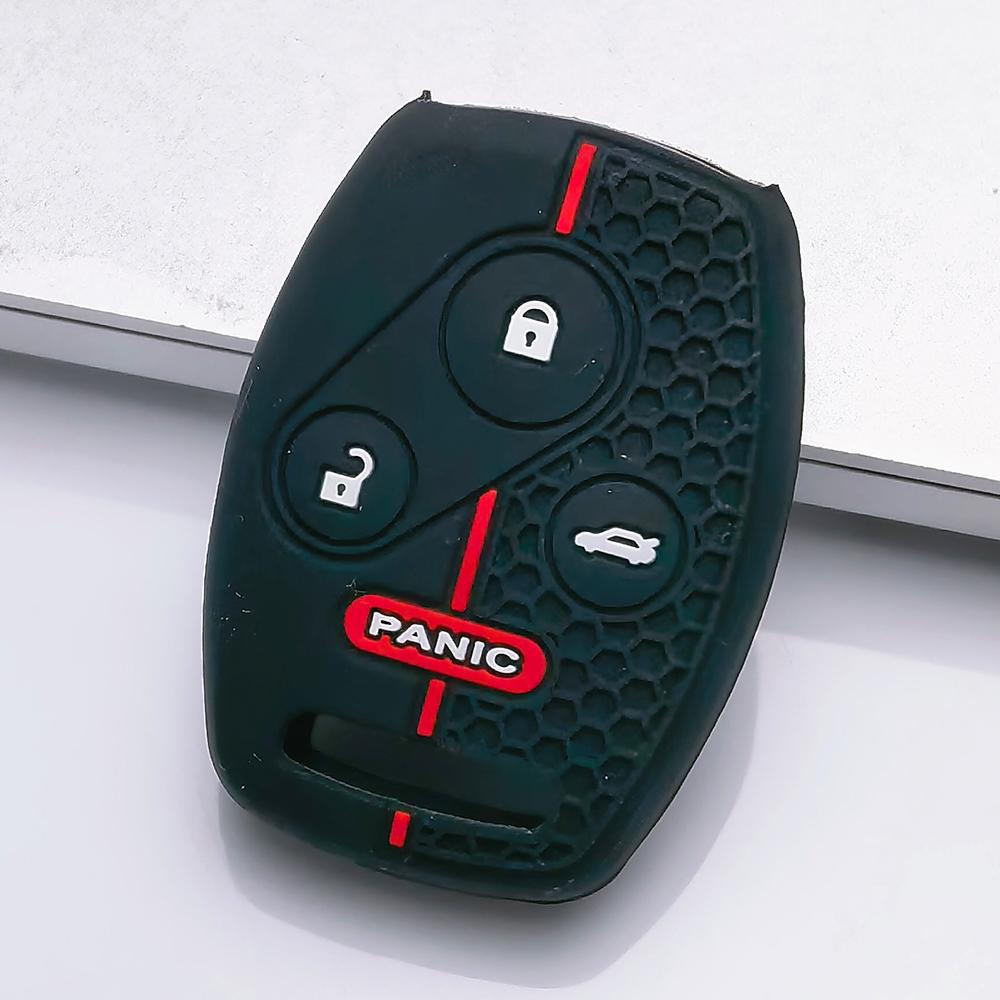 Key Fob Cover for Honda Accord Civic Models CRV Silicone Key Fob Cover for Honda Accord Civic CRV 4 Button Straight Remote Key Protector