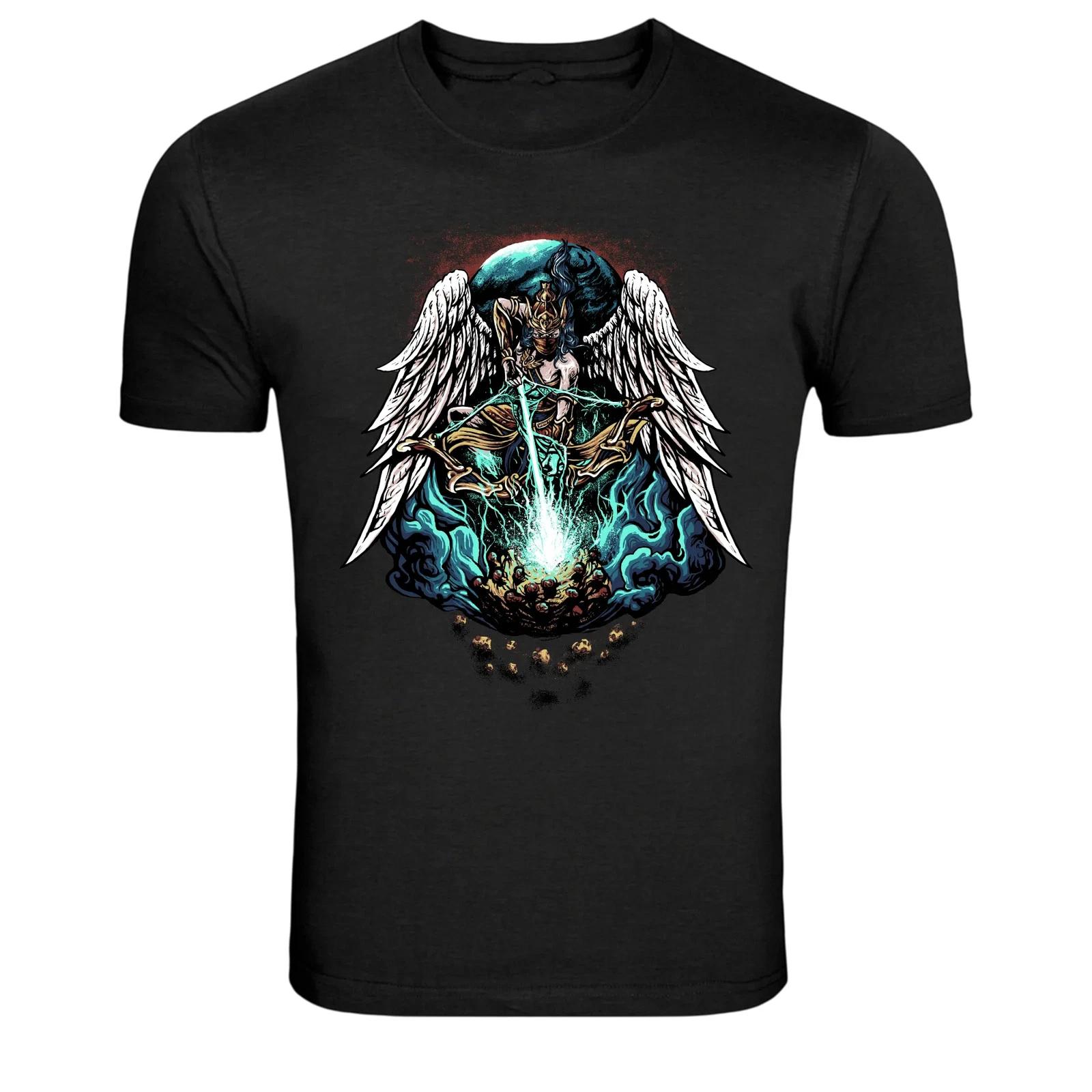 Angel Warrior Fantasy Wings Sword Graphic T-Shirt L